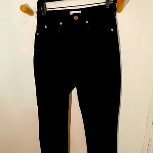 H&M Straight High Waisted Black Jeans 28